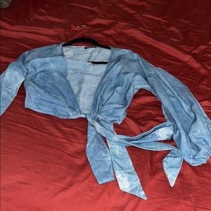 Denim crop top
